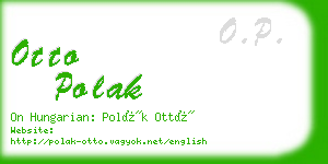 otto polak business card